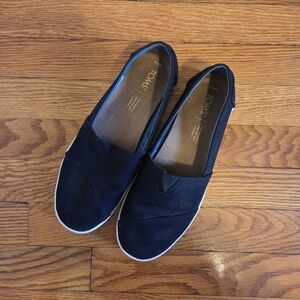 Toms Black Avalon Flat Shoes